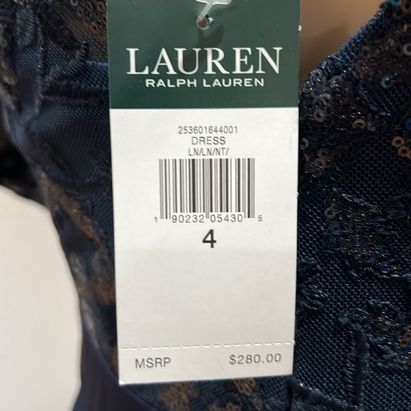 LAUREN, Ralph Lauren Royal blue lace detail elegant gown in size 4. - Picture 8 of 8